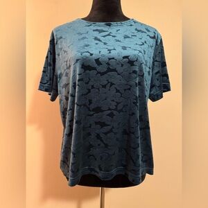 EUC Bechamel Blue Floral Blouse size large